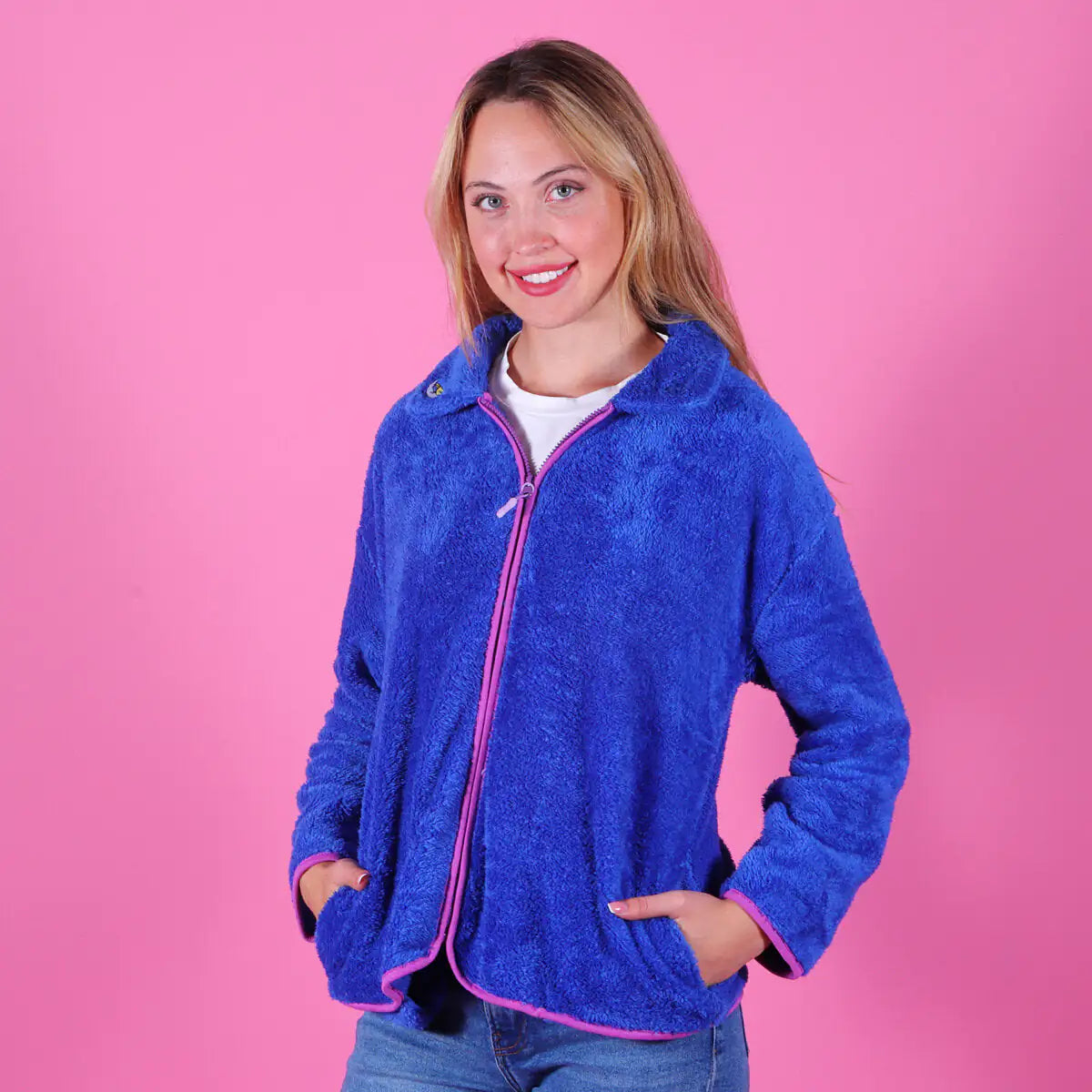 Biggdesign Owl and City Womens Fleece Jacket